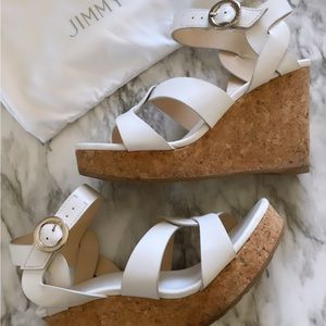 Jimmy Choo sandals with platform perfect for spring and summer,used,good cond.